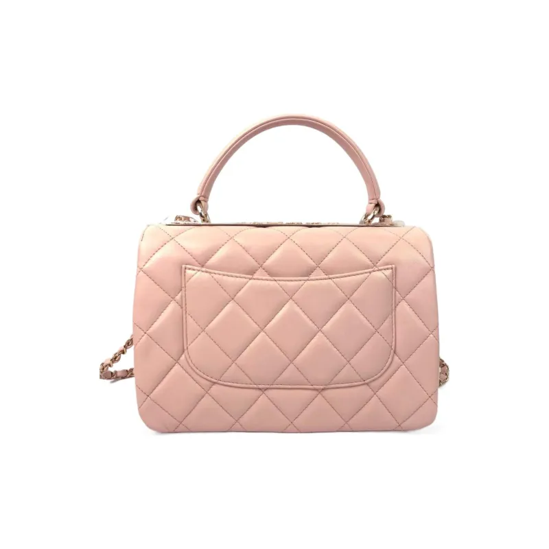 CHANEL Trendy Cc Sheepskin Flap Bag Handbag, Crossbody Bag Women's Cherry Blossom Pink-2