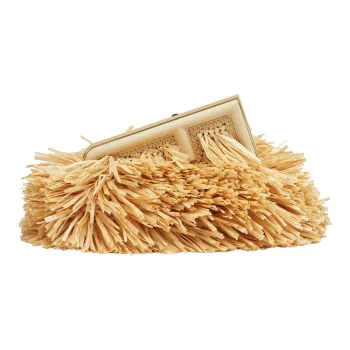 FENDI Fendi First Raffia One Shoulder Crossbody Clutches Women's Light Brown