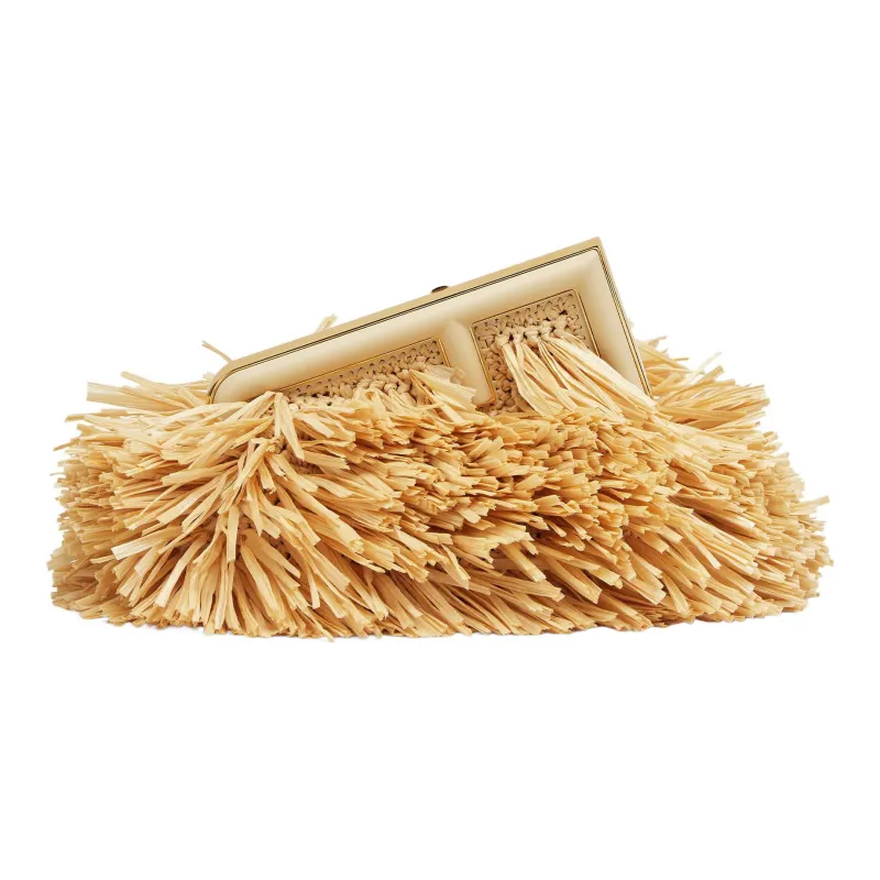 FENDI Fendi First Raffia One Shoulder Crossbody Clutches Women's Light Brown-0