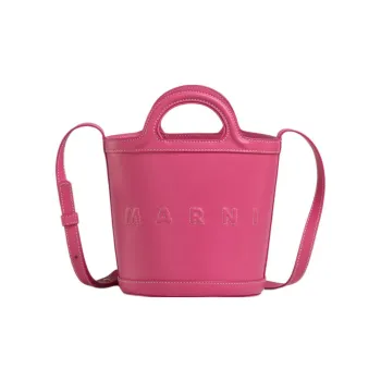 MARNI Logo Embossed Tropicalia Small Bucket Bag
