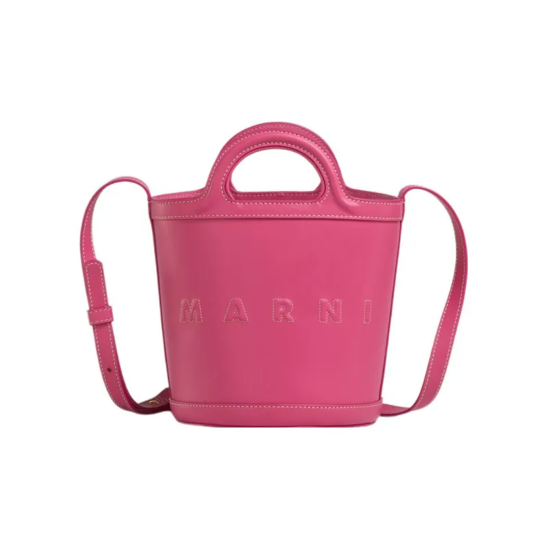 MARNI Logo Embossed Tropicalia Small Bucket Bag-0
