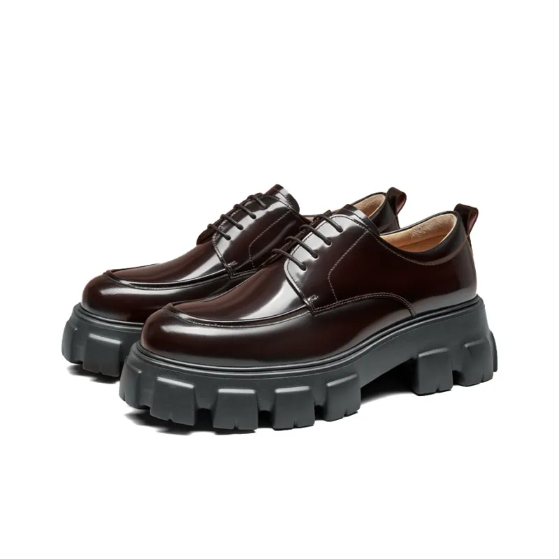 Beau Today Men's Casual Shoes Men Low Top Burgundy/Classic Black-11