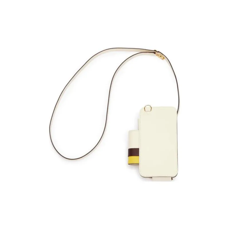 HERMES Hermèsway Epsom Calfskin Cell Phone Pouch Unisex Cream White-4