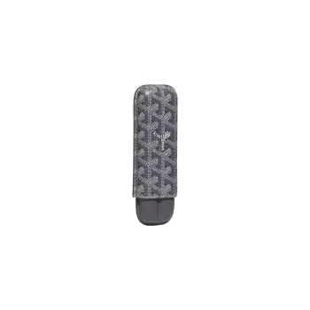 GOYARD Churchill Canvas With Calfskin Dog's Teeth Cigar Box Accessories Unisex Gray