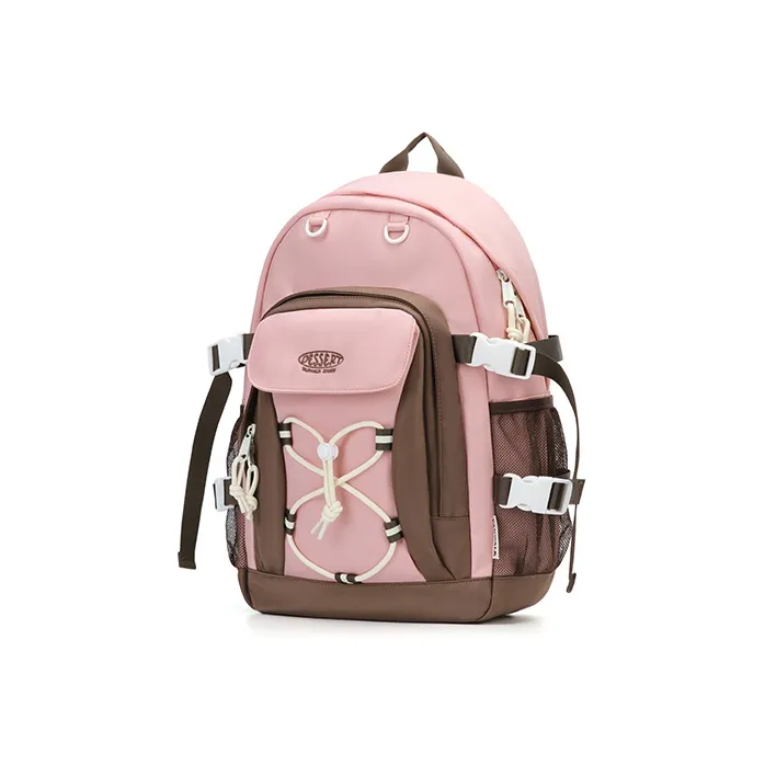 VANWALK Nylon Fabric Backpack Unisex White-8