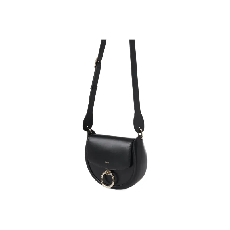 Chloe Calfskin Shoulder Bag Crossbody Bag Small Size Women's Black-2