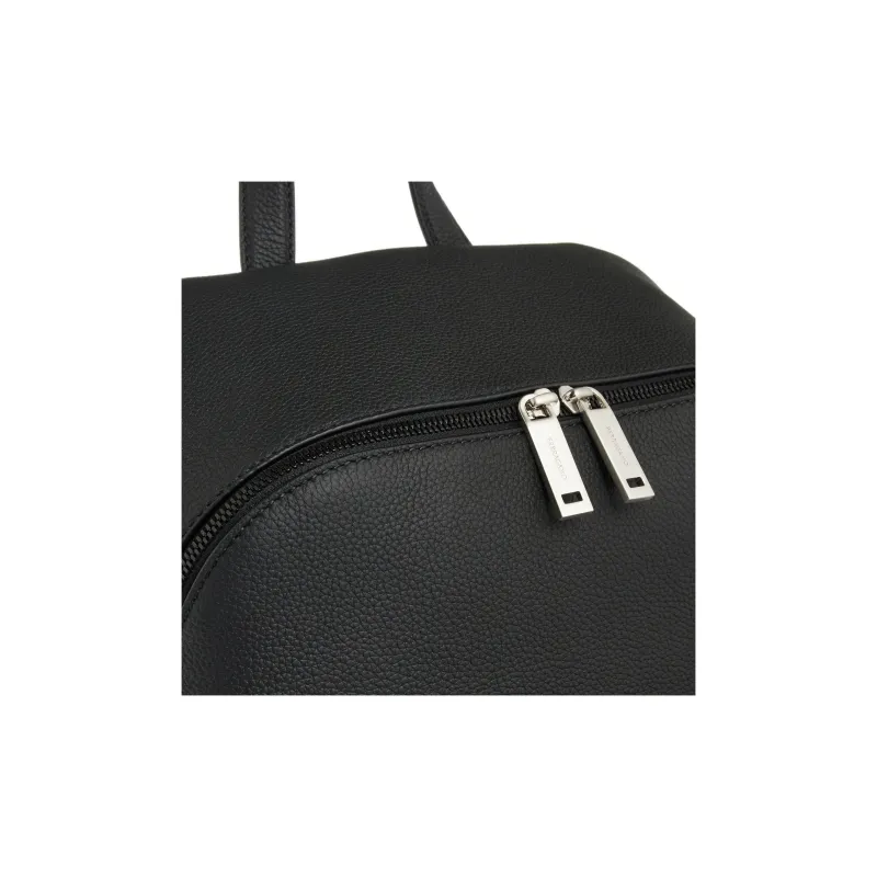 FERRAGAMO Cow Leather Backpack Regular Men's Black-3