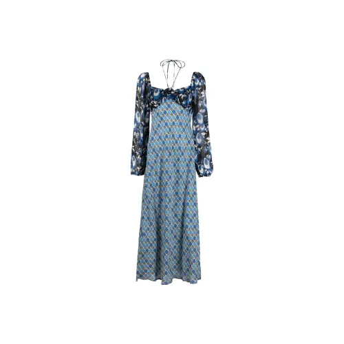 Rixo Long-Sleeved Dresses Women's Blue