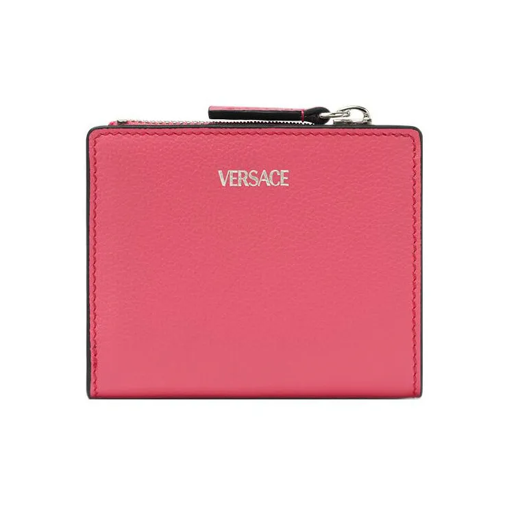 VERSACE La Medusa Cow Leather Wallet Women's Pink-2