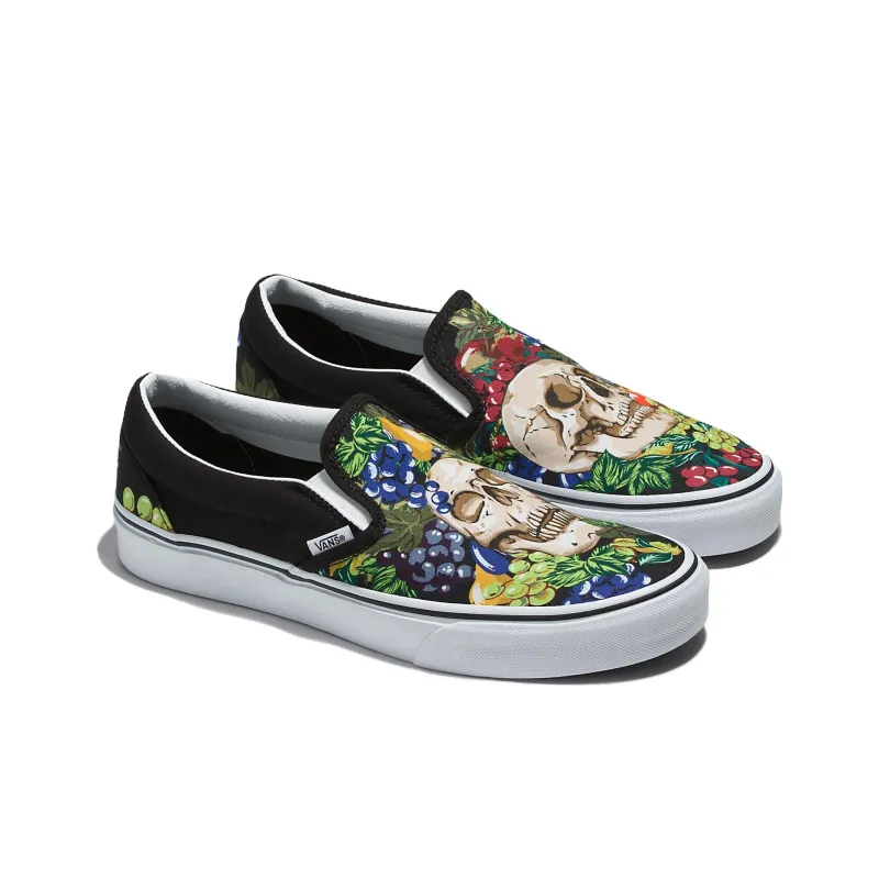 Vans Classic Slip On Fruit Skull 'Black Multi'-2