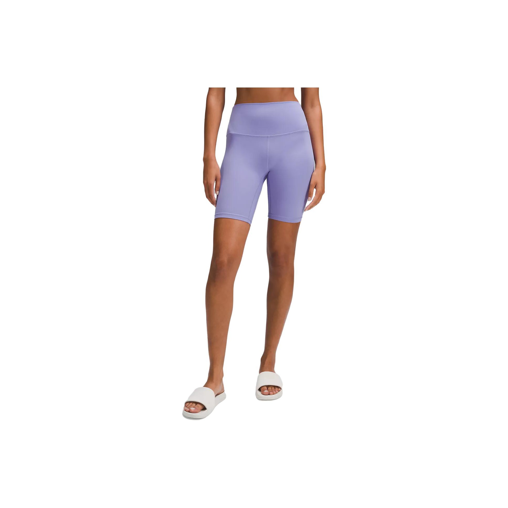 bebcdrshop trends lululemon light purple shorts POIZON