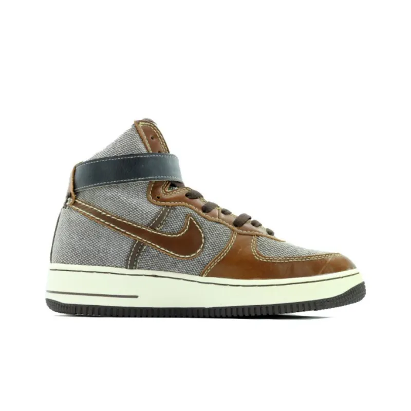 Nike Air Force 1 Premium Coverage High-Top Skateboard Shoes Men's Brown-1