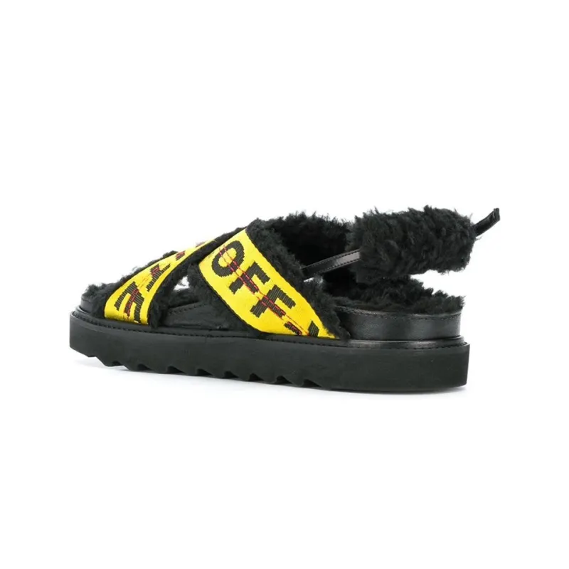 OFF-WHITE Strap Sandals Women's Black Yellow-2