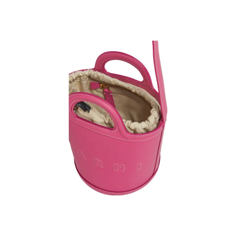 MARNI Logo Embossed Tropicalia Small Bucket Bag-3