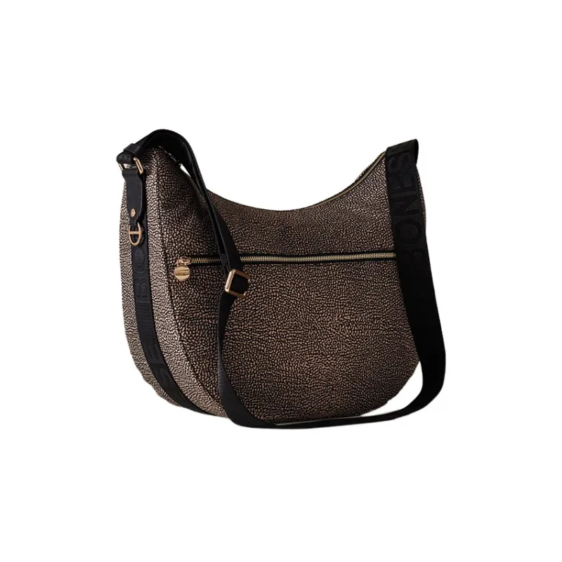 BORBONESE Luna Medium Shoulder Bag-1