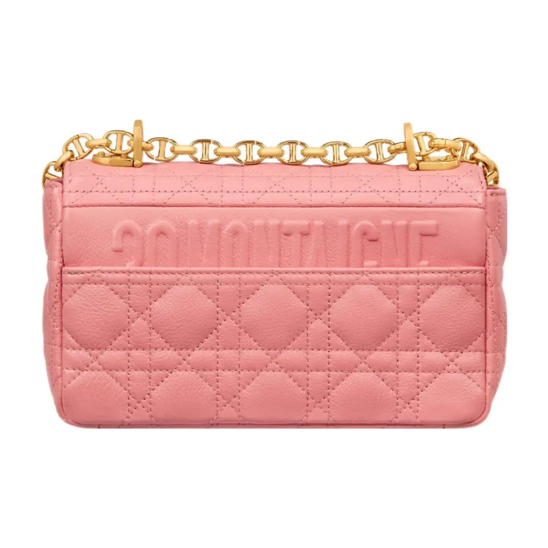 DIOR Caro Cow Leather Shoulder Bag Crossbody Bag Small Size Women's Light Pink-2