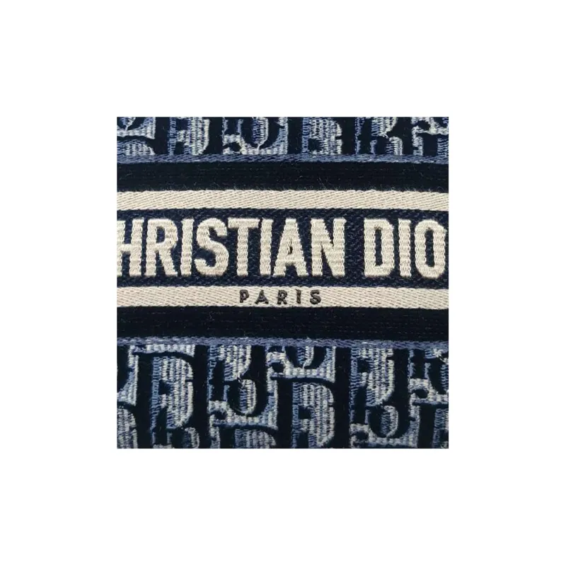 DIOR Velvet Oblique Surface Makeup Bag, Clutch Regular Women's Dark Blue-4