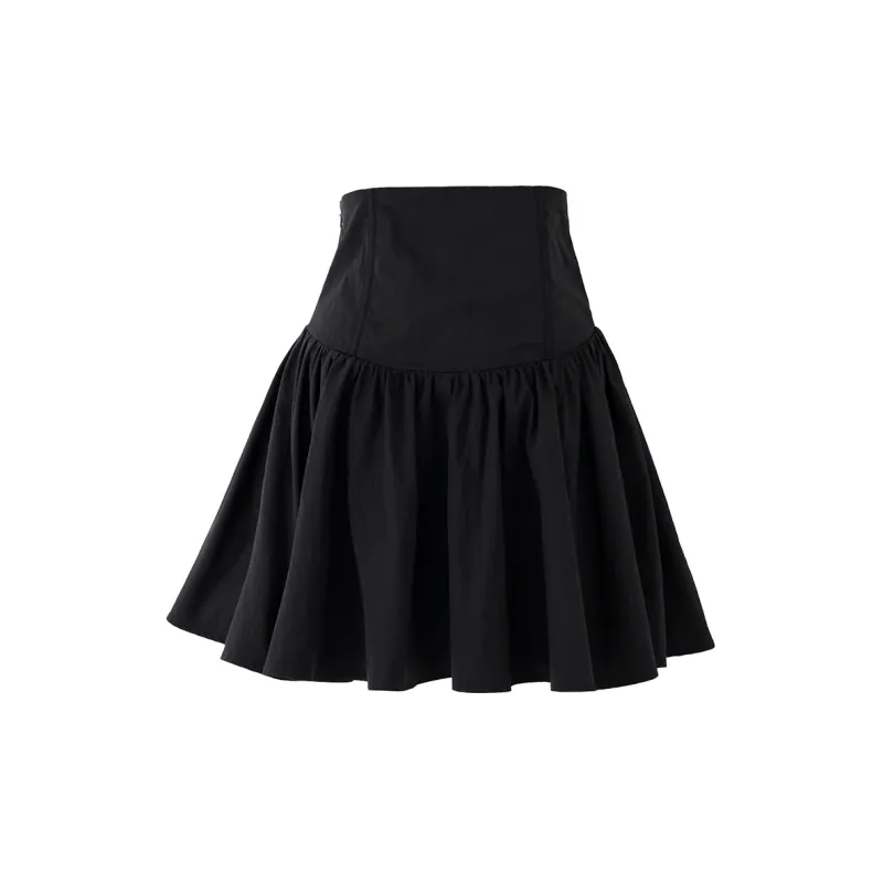 SOON FLOWER Casual Short Skirts Women's Black-1
