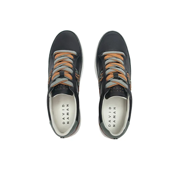 DAVID NAMAN Stylish Skateboarding Shoes Men's Black-3
