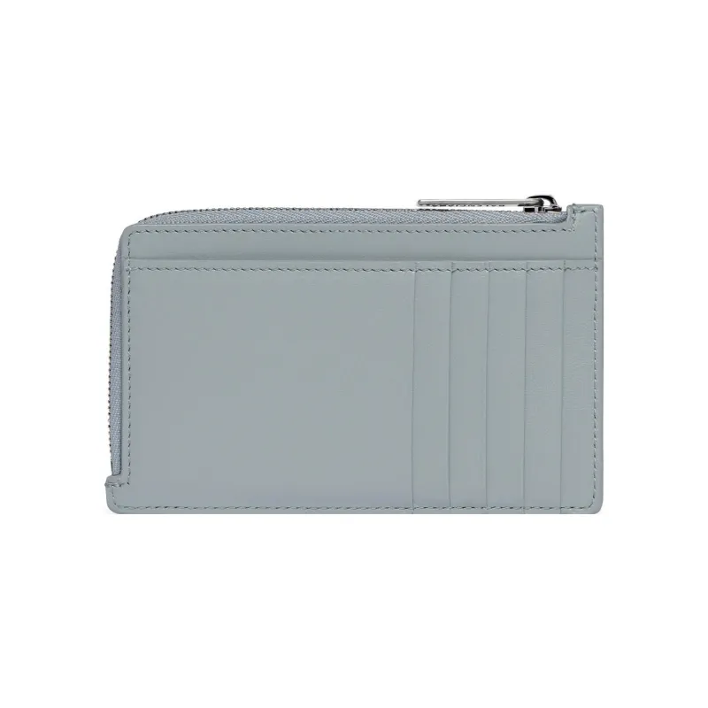 Balenciaga Smooth Calf Leather Wallet, Coin Purse, Card Holder Women's Blue-1