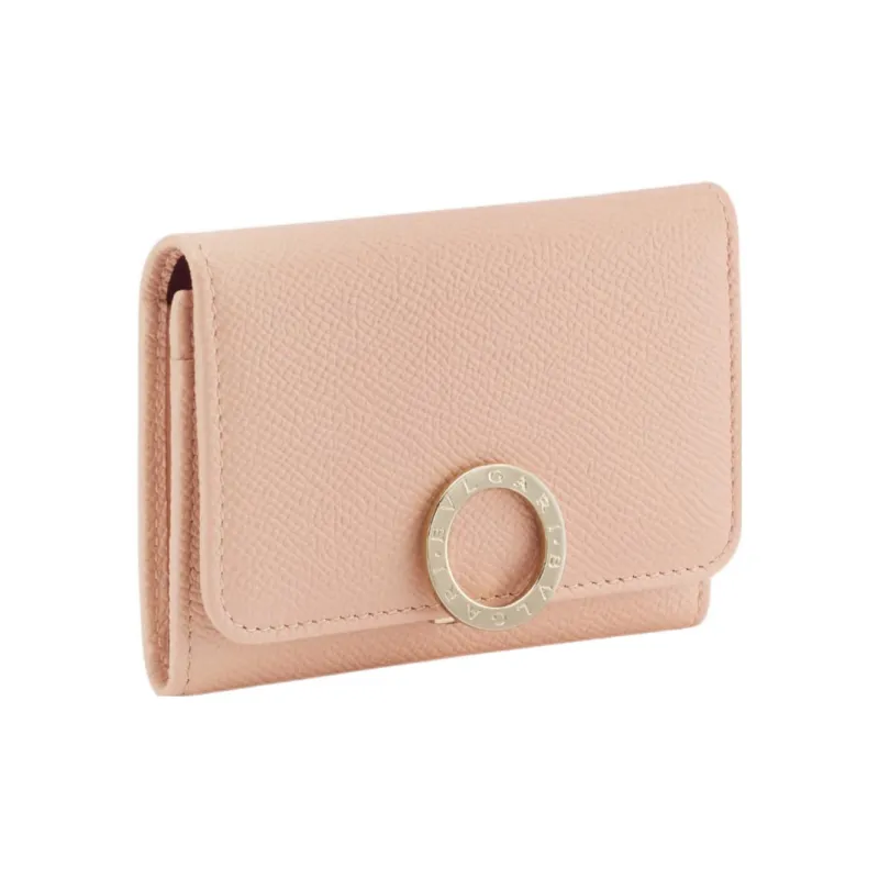 BVLGARI Calfskin Card Holder Women's Pink-0