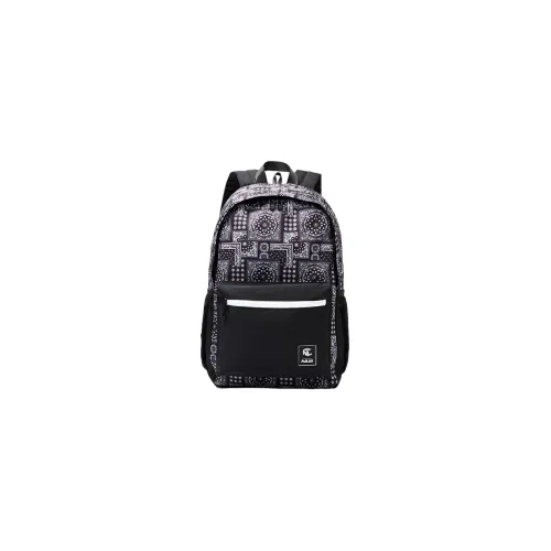 QIAODAN Backpacks Black/White All Over Print