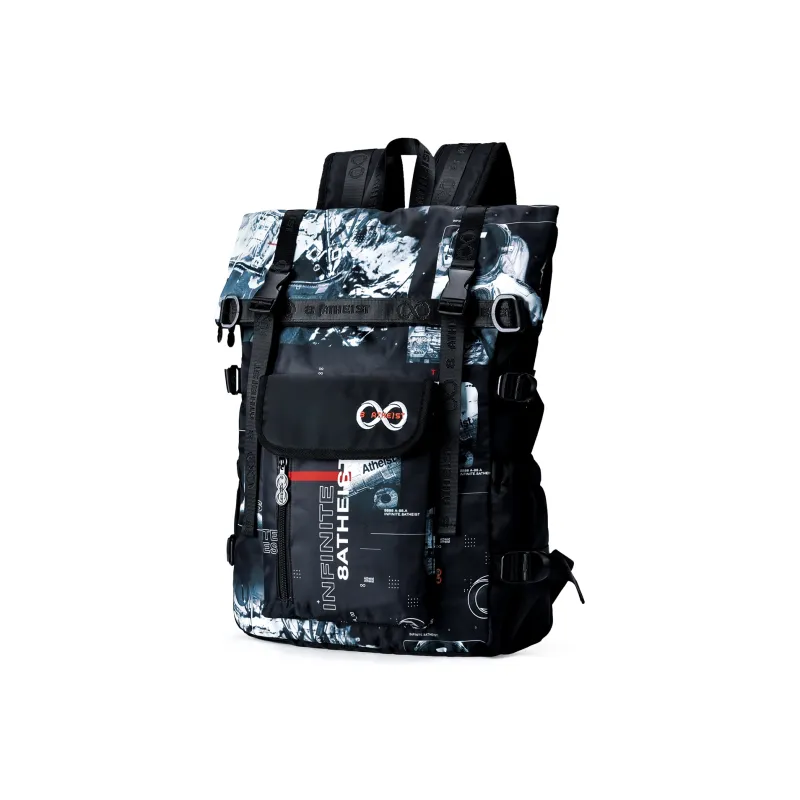 8atheist Polyester Students Backpack 16 Inches Laptop Bag Tubas Unisex Black-1