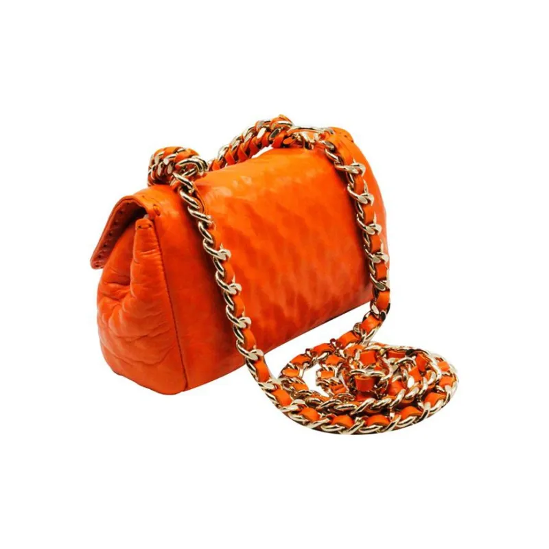 ERMANNO SCERVINO Leather Portable Crossbody Bag Shoulder Bag Women's Orange-2