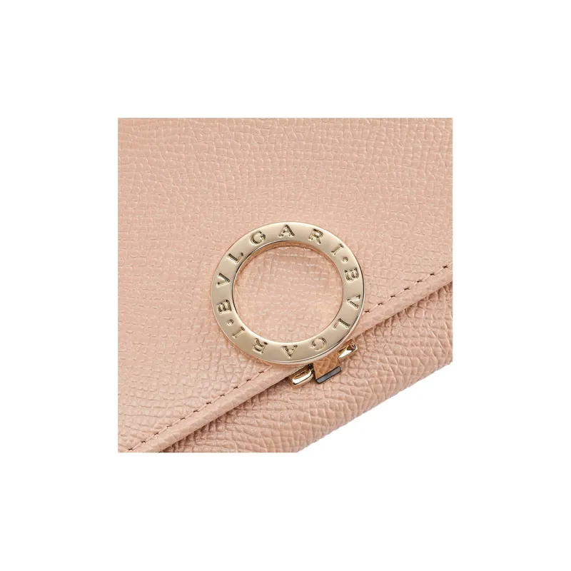BVLGARI Calfskin Card Holder Women's Pink-3