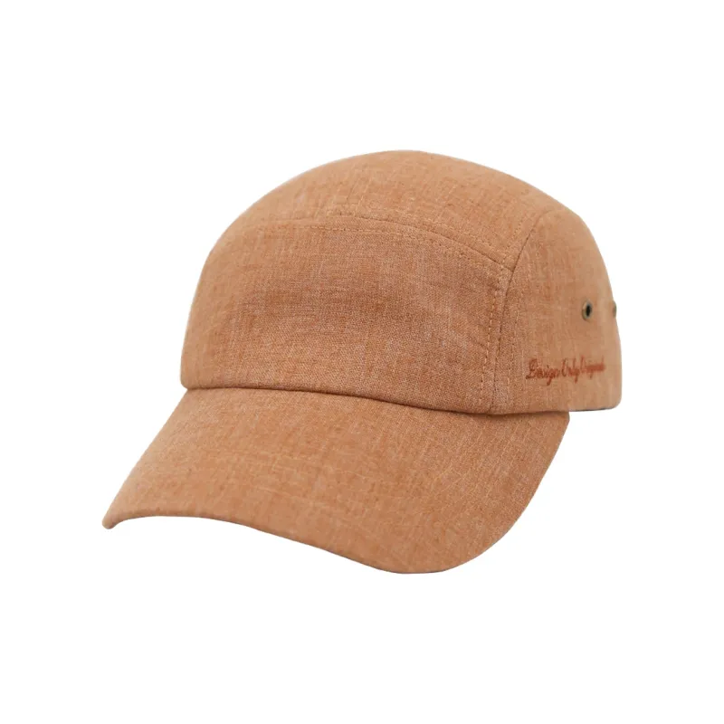 ACAP Linen Baseball Caps Unisex Dark Brown/Burgundy/Ecru-2