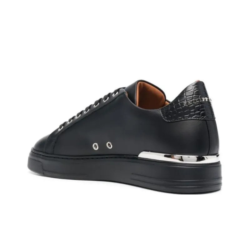 PHILIPP PLEIN Low Top Skateboard Shoes Men's Black-3