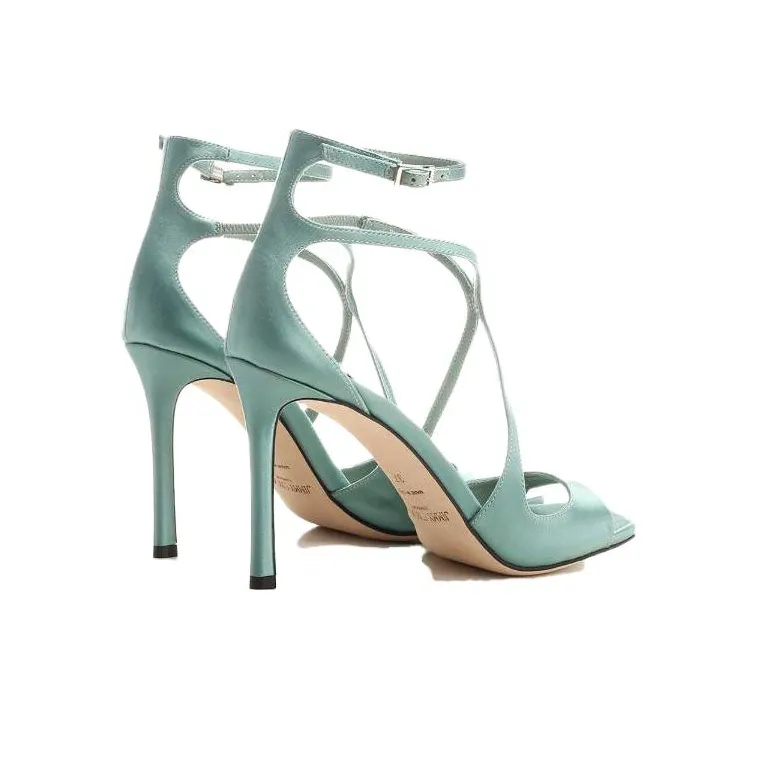 Jimmy Choo Azia 95mm Metallic-effect Sandals-3