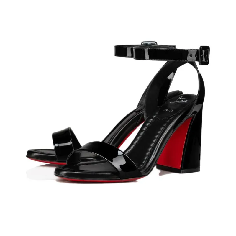 CL One Strap Sandals 8.5cm Women's Black-3
