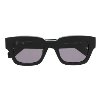OFF-WHITE Acetate Irregular Shape Sunglasses Men's Black