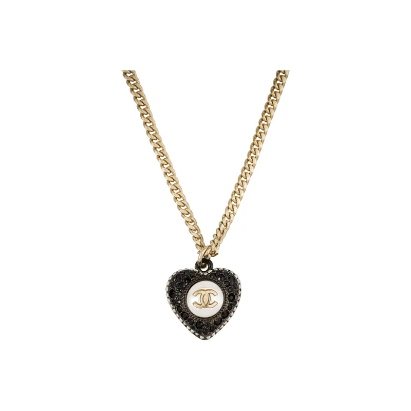 CHANEL Women's Metal Rhinestone Necklace-1