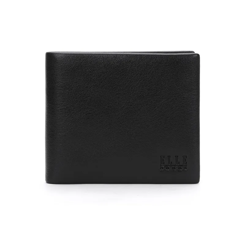 ELLE HOMME Automatic Buckle Belt Wallet Box Top Grain Cow Leather Belt Men's Black Width 3.55cm-5