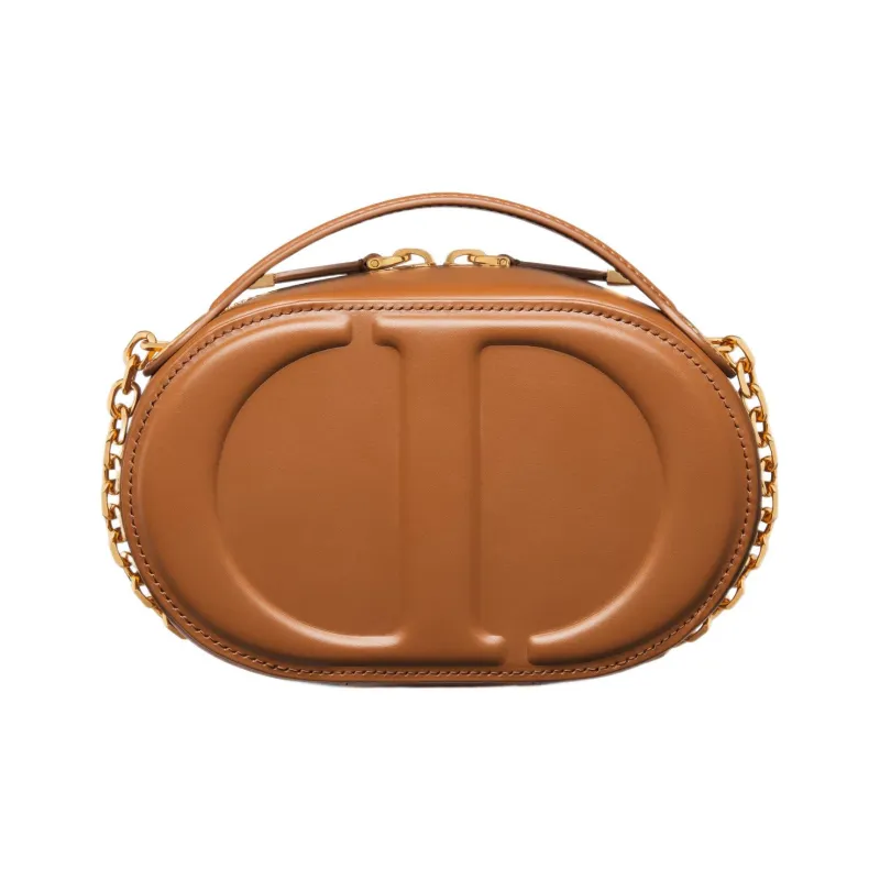 DIOR Cow Leather Camera Bag, Crossbody Bag, Shoulder Bag Women's Brown-3