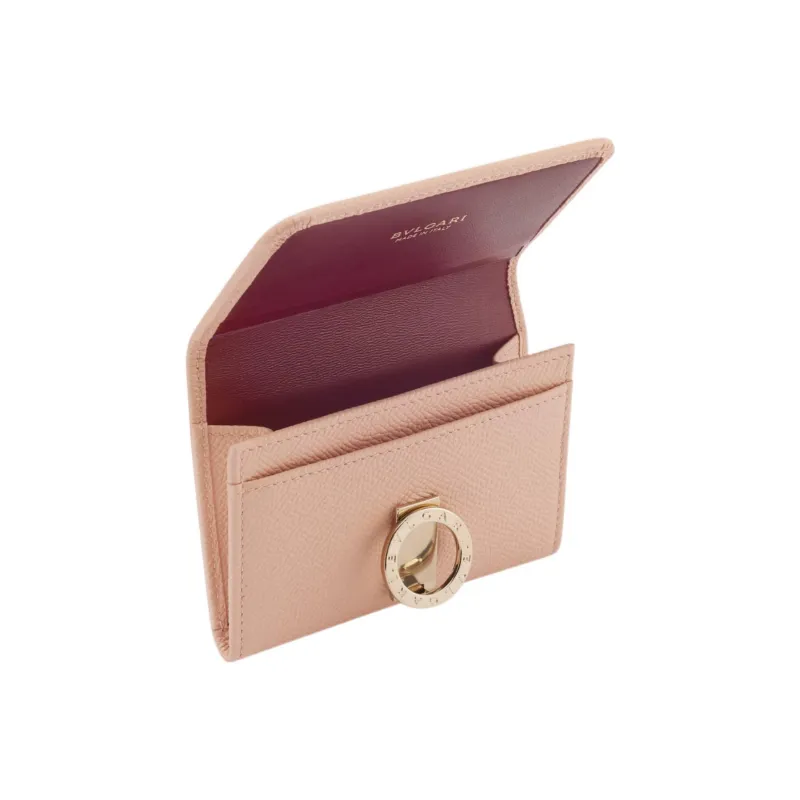 BVLGARI Calfskin Card Holder Women's Pink-2