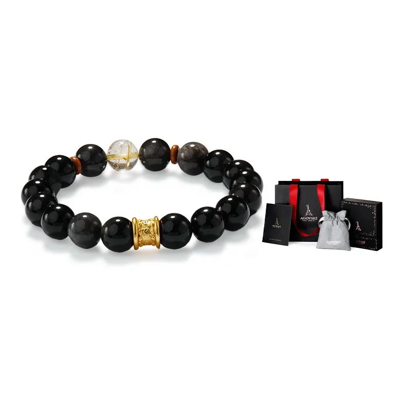 AGOVSKI Obsidian Bracelets Unisex-7