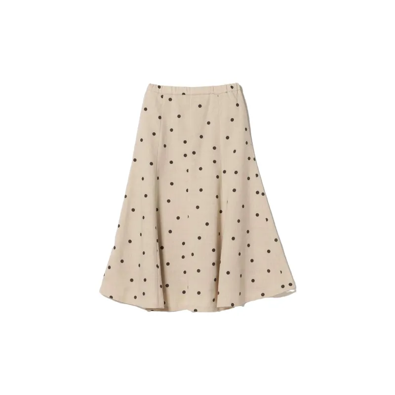 Beams Casual Long Skirts Women's Khaki-1