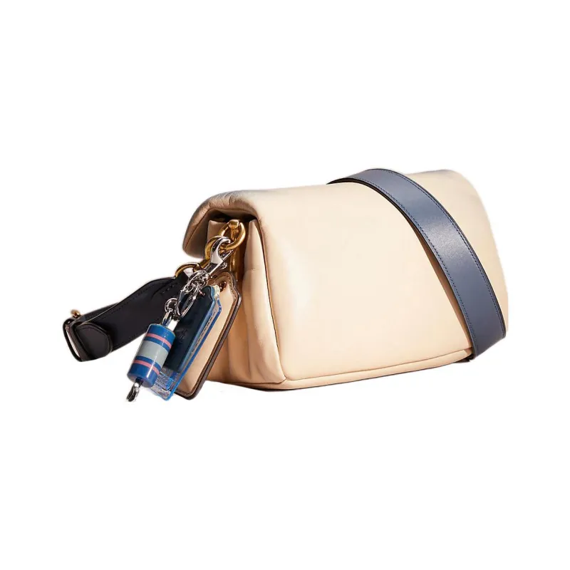 COACH Pillow Leather Cloud Bag Pillow Bag Handbag Shoulder Bag Women's Blue White & Multicolor-1