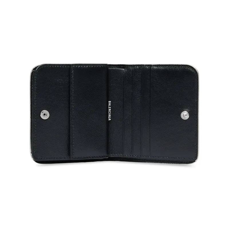 Balenciaga Fabric Wallet Women's Silver-2