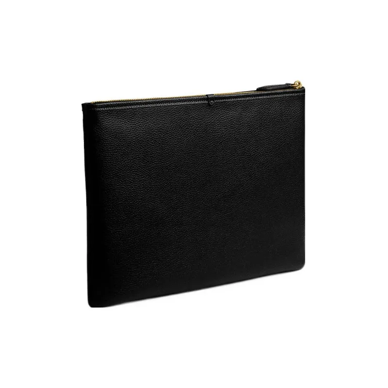 COACH Pouch Leather Mahjong Set Clutches Women's Black-2