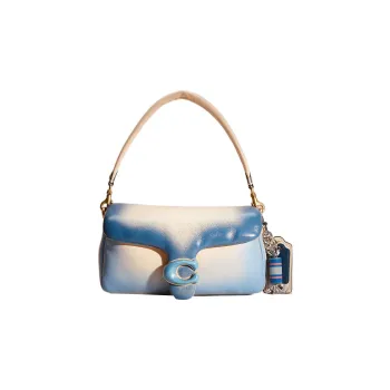 COACH Pillow Leather Cloud Bag Pillow Bag Handbag Shoulder Bag Women's Blue White & Multicolor