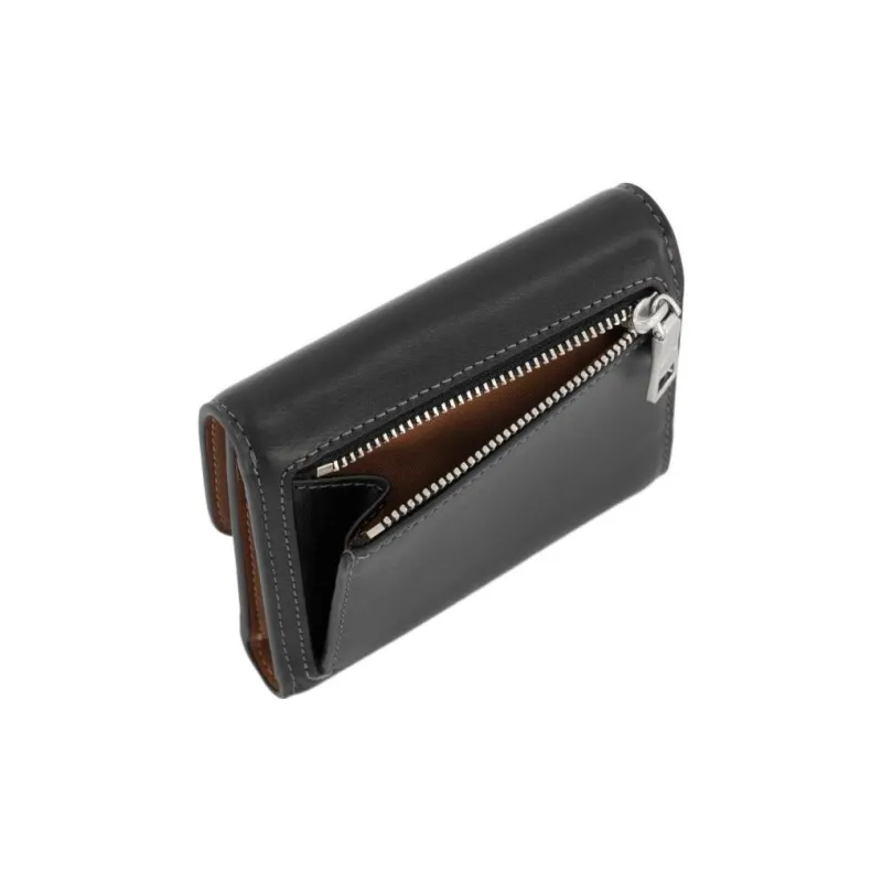 COACH Bandit Cow Leather Card Holder, Wallet Women's Black-4