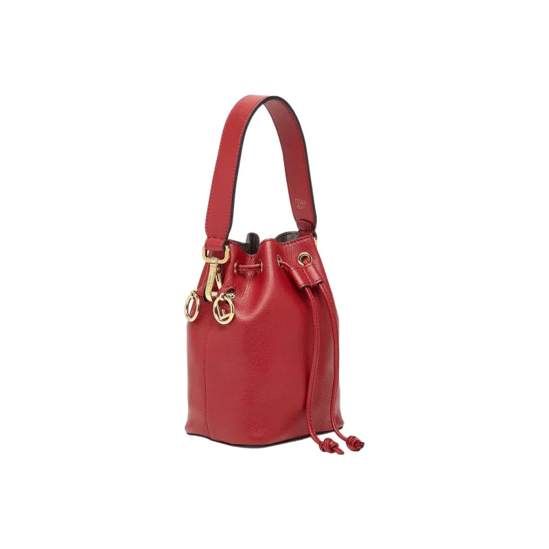 FENDI Mon Tresor Calfskin Bucket Bag Portable Crossbody Bag Shoulder Bag Mini Women's Red-1