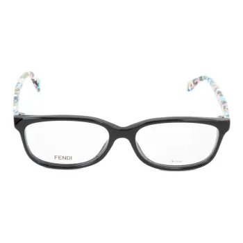 FENDI Acetate Irregular Shape Eyeglass Frames Women's Black