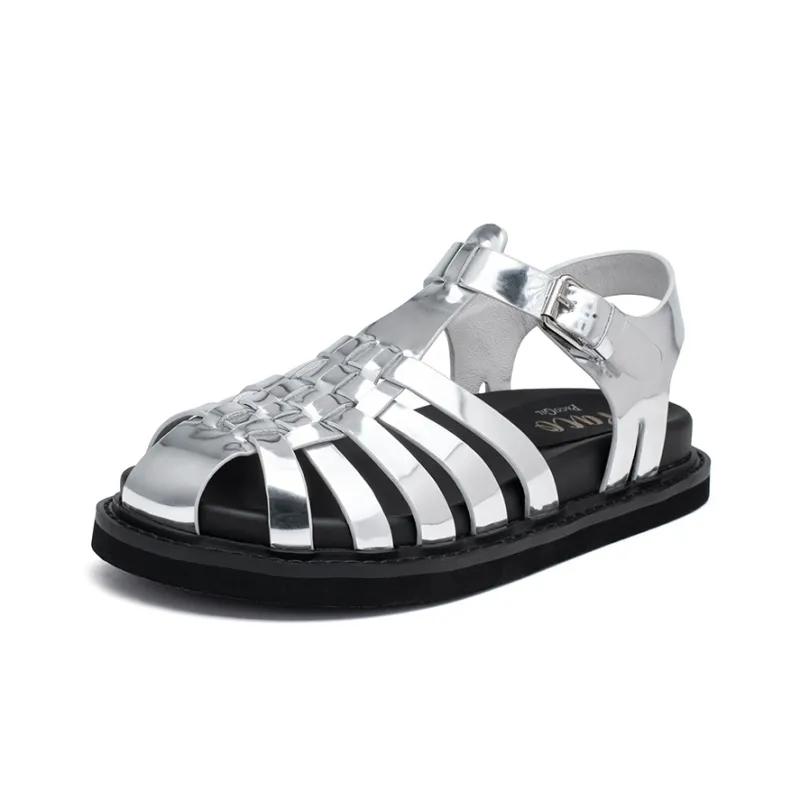 PACO GIL Stylish Sandal 2cm Women's Silver-1