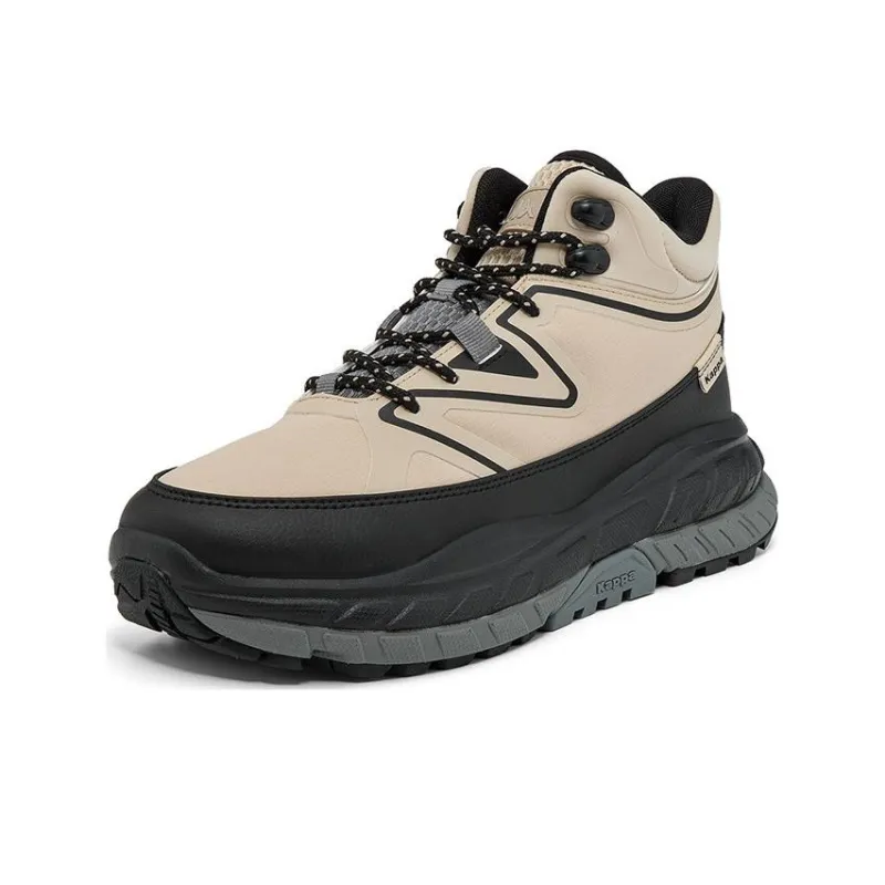 Kappa Shock Absorbers With Slip Resistant Features Mid Top Running Shoes Unisex Beige Black-1
