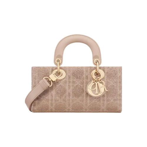 DIOR Lady D JOY Fabric Lady Dior Bag, Shoulder Bag, Crossbody Bag, Handbag Trumpets Women's Beige